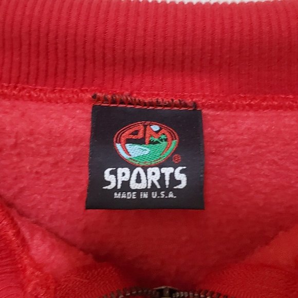 Vintage "Go Take A Hike" Alaska Sweatshirt Sz XL 1/4 Zip Red PM Sports Tourist - Picture 6 of 7